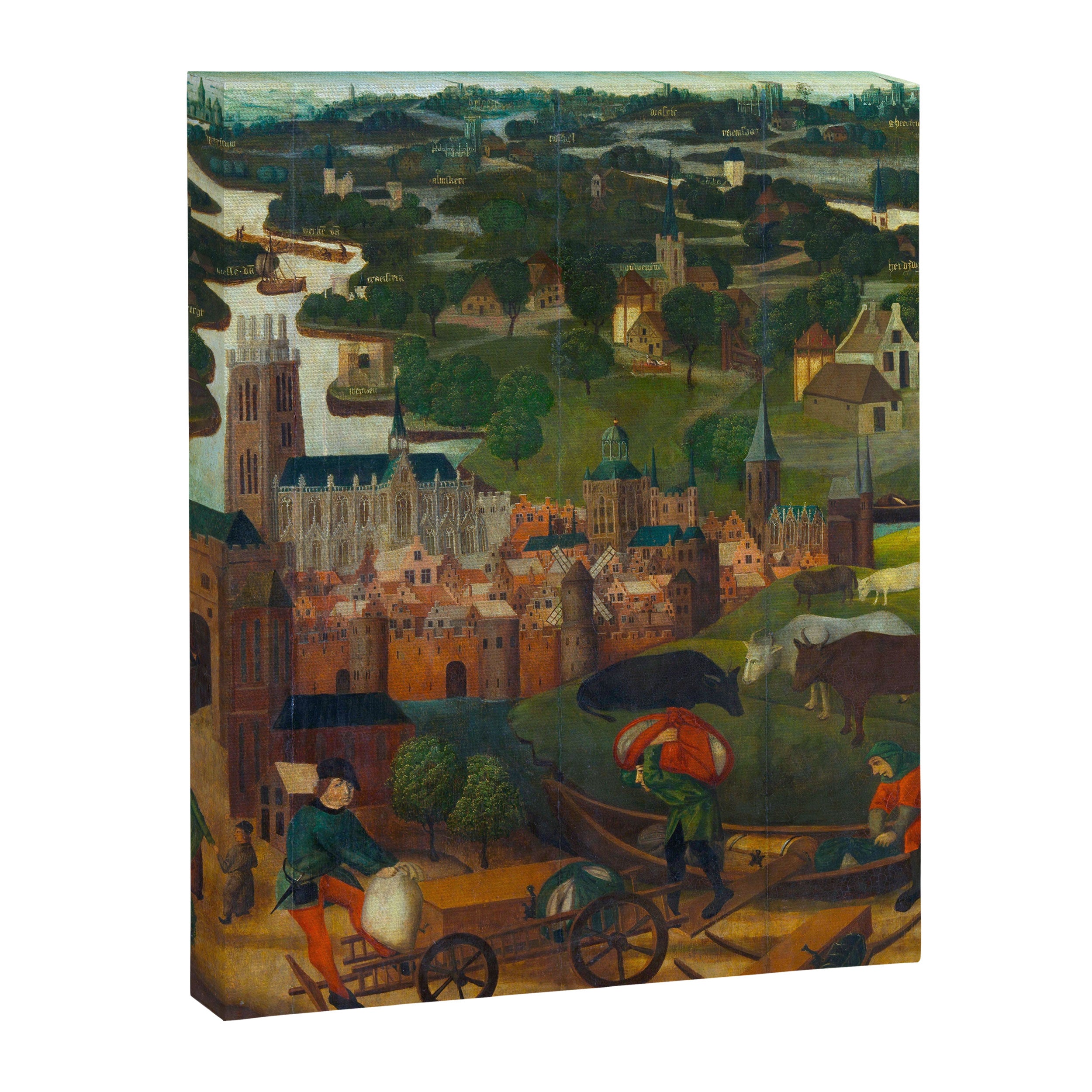 The Saint Elizabethâs Day Flood (c. 1490 - c. 1495) by Master of the St Elizabeth Panels  Canvas Print Gallery Image 6