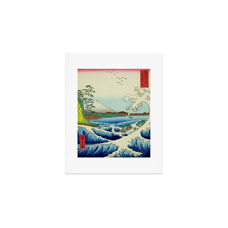 The Sea off Satta in Suruga Province (Suruga Satta kaijo), from the series "Thirty-six Views of Mount Fuji (Fuji sanjurokkei)" by Utagawa Hiroshige Art Print Gallery Image 1
