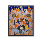 The Seven Sleepers of Ephesus Discovered by Alexander the Great, Folio from a Falnama (Book of Omens)  Framed Canvas Print Gallery Image 6