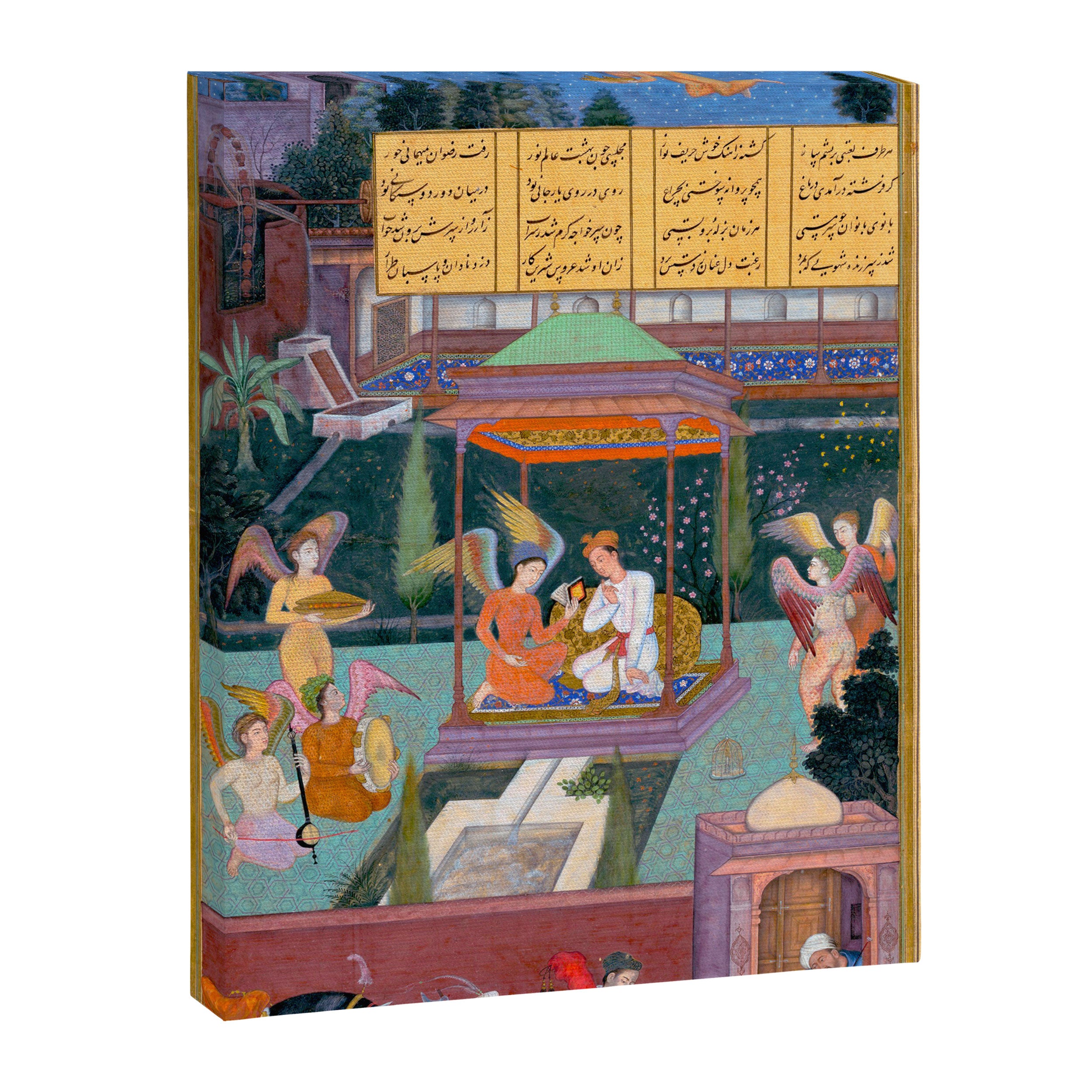 The Story of the Princess of the Blue Pavillion Antique Indian Miniature Painted Illustration Canvas Print Gallery Image 6