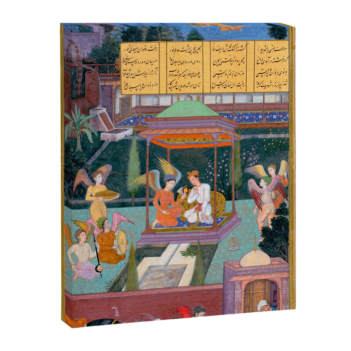 The Story of the Princess of the Blue Pavillion Antique Indian Miniature Painted Illustration Canvas Print Gallery Image 1
