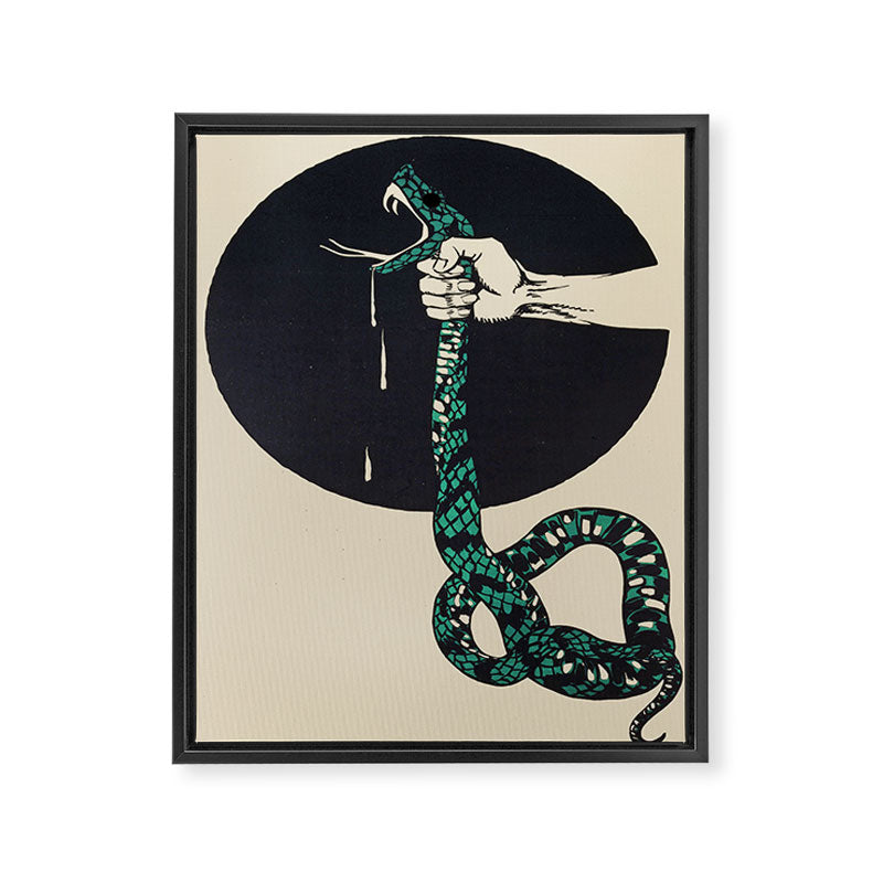 The strangling of a poisonous snake, representing the crushing colour lithograph G. Dorival 1918 Framed Canvas Print Gallery Image 6