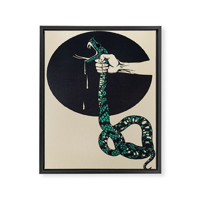 The strangling of a poisonous snake, representing the crushing colour lithograph G. Dorival 1918 Framed Canvas Print Gallery Image 1