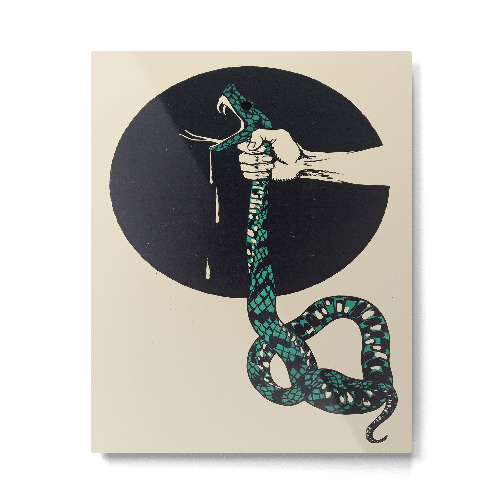 The strangling of a poisonous snake, representing the crushing colour lithograph G. Dorival 1918 Metal Print Gallery Image 4