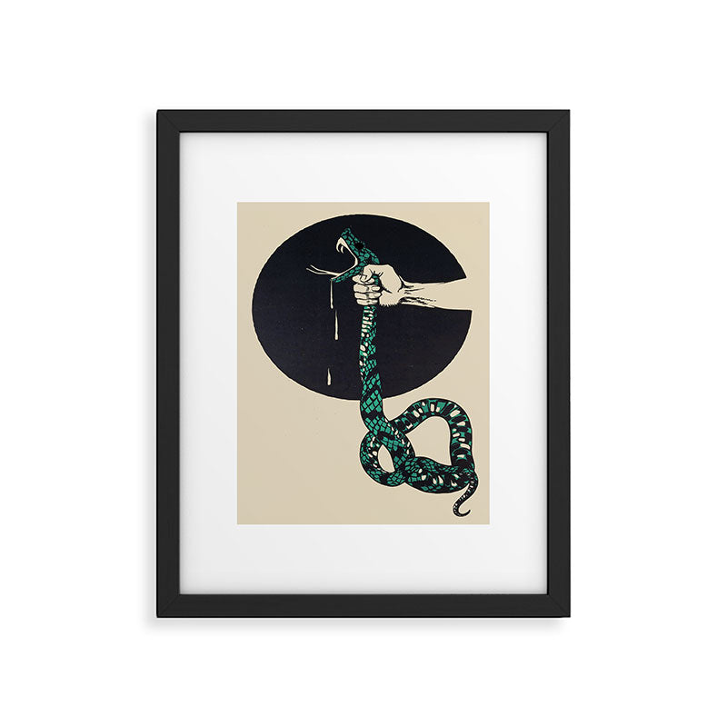 The strangling of a poisonous snake, representing the crushing colour lithograph G. Dorival 1918 Framed Art Print Gallery Image 5