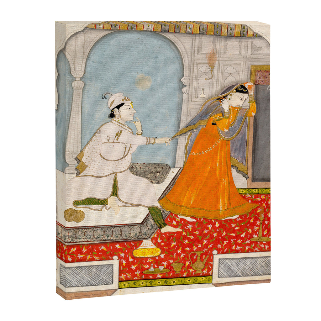 The Timid Bride Indian Painting Miniature  Canvas Print Gallery Image 6
