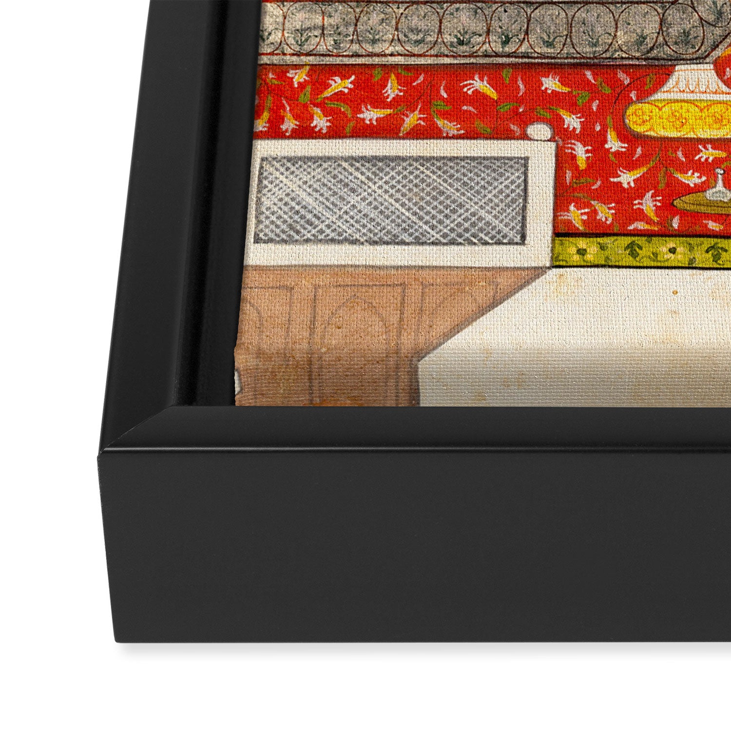 The Timid Bride Indian Painting Miniature  Framed Canvas Print Gallery Image 3