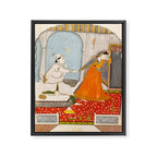 The Timid Bride Indian Painting Miniature  Framed Canvas Print Gallery Image 6