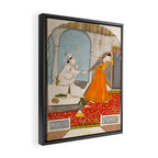 The Timid Bride Indian Painting Miniature  Framed Canvas Print Gallery Image 2