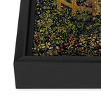 The Unicorn Rests in a Garden from the Unicorn Tapestries Framed Canvas Print Gallery Image 3