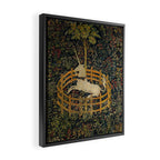The Unicorn Rests in a Garden from the Unicorn Tapestries Framed Canvas Print Gallery Image 2