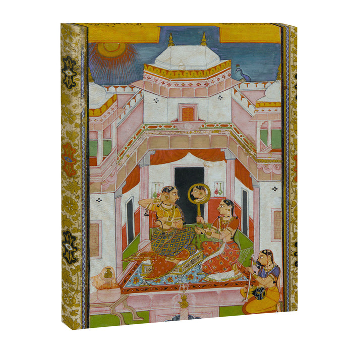 The Vilaval Ragini Antique Indian Miniature Painted Illustration Canvas Print Gallery Image 1