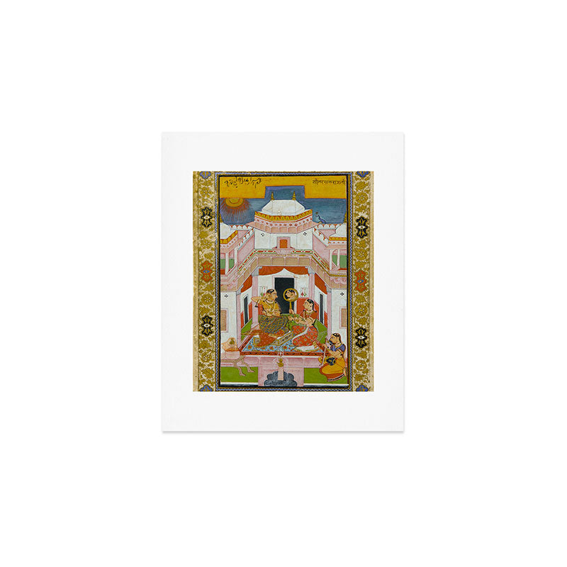 The Vilaval Ragini Antique Indian Miniature Painted Illustration Art Print Gallery Image 1