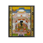 The Vilaval Ragini Antique Indian Miniature Painted Illustration Framed Canvas Print Gallery Image 6