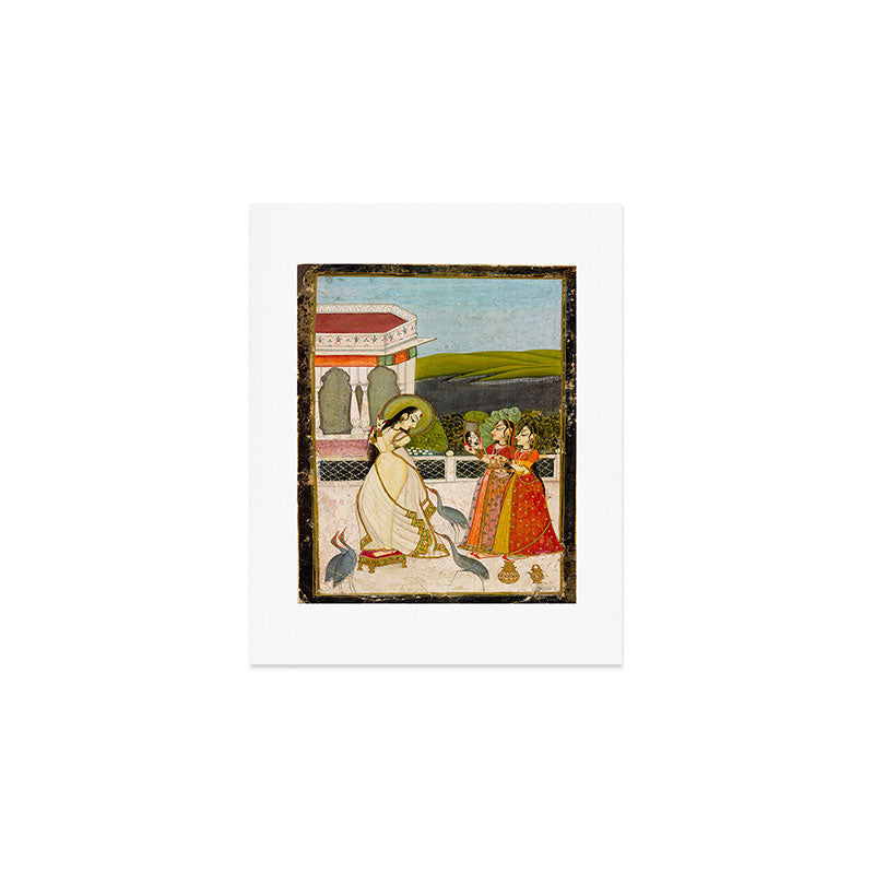 The Vilaval Ragini, c. 1780 Unknown artist Indian Miniature Painting  Art Print Gallery Image 1