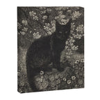 The witch - Lionel Lindsay - Wood Engraving Print Black Cat Gothic Canvas Print Gallery Image 6