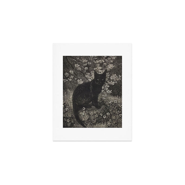 The witch - Lionel Lindsay - Wood Engraving Print Black Cat Gothic Art Print Gallery Image 1