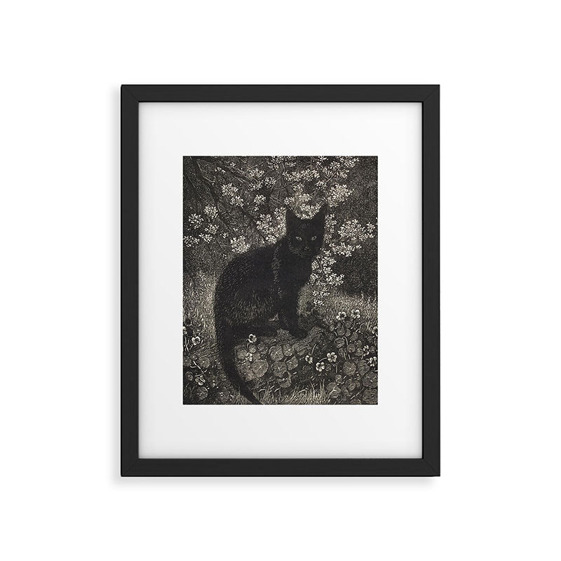The witch - Lionel Lindsay - Wood Engraving Print Black Cat Gothic Framed Art Print Gallery Image 5