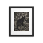 The witch - Lionel Lindsay - Wood Engraving Print Black Cat Gothic Framed Art Print Gallery Image 5