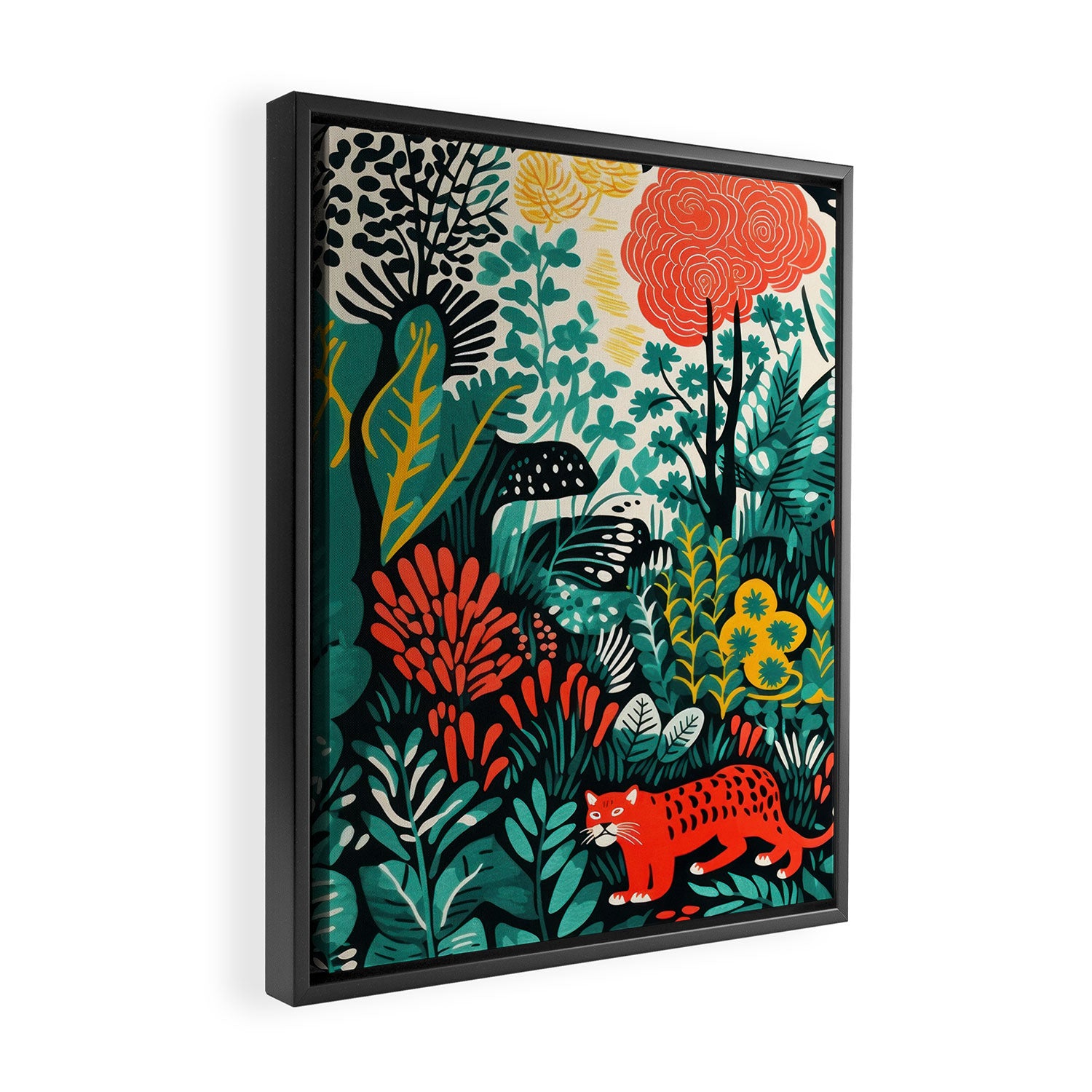 Tiger And His Utopia Framed Canvas Print Gallery Image 2