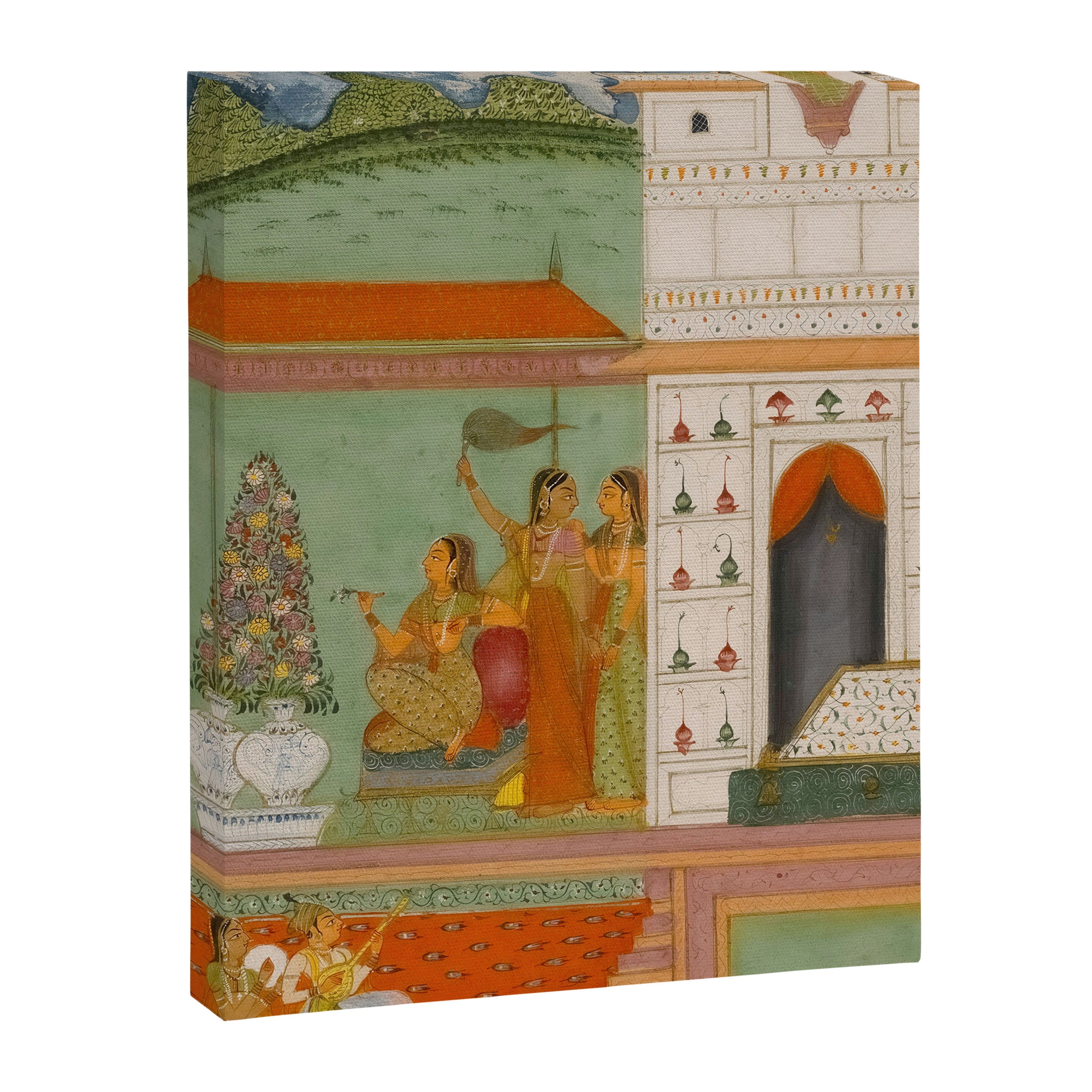 Title Ragini Gunakali, Page from a Jaipur Ragamala Set Place Rajasthan Indian Miniature Painting  Canvas Print Gallery Image 6