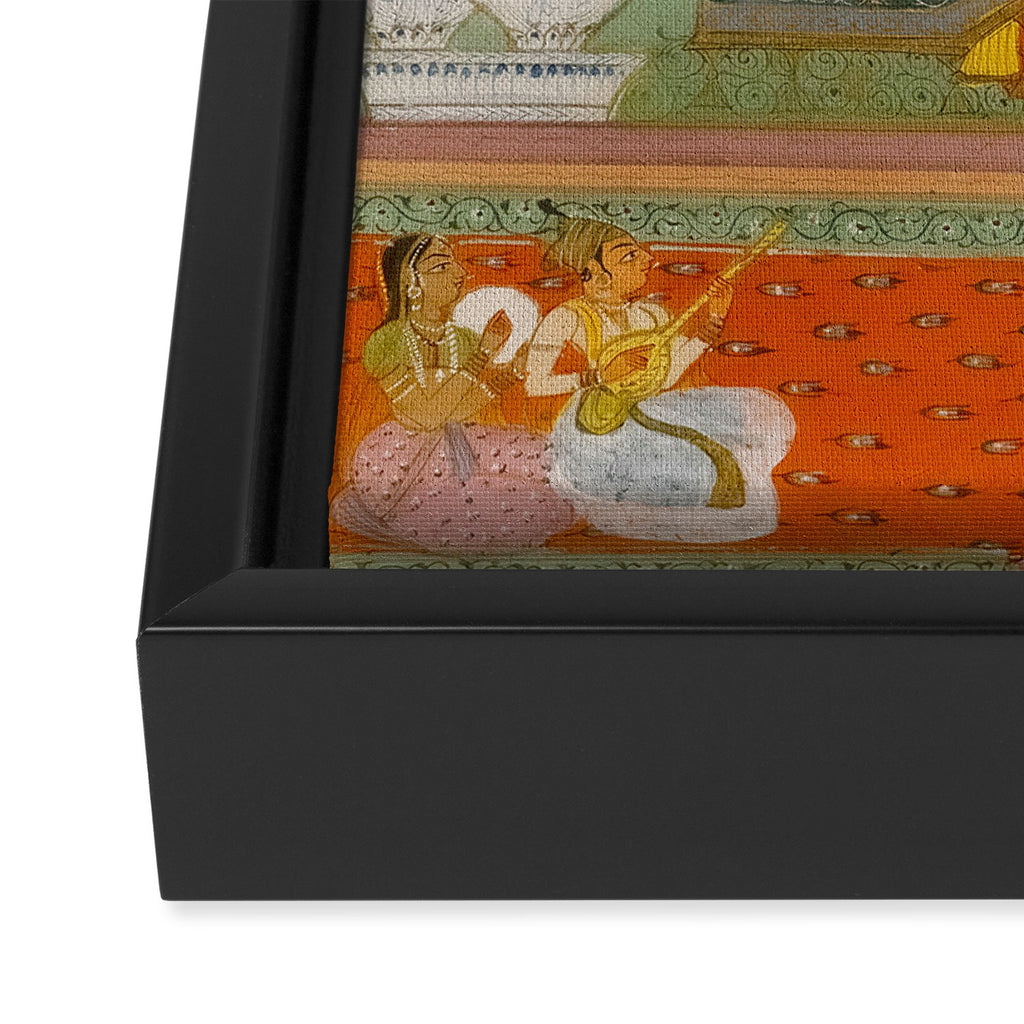 Title Ragini Gunakali, Page from a Jaipur Ragamala Set Place Rajasthan Indian Miniature Painting  Framed Canvas Print Gallery Image 3