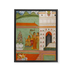 Title Ragini Gunakali, Page from a Jaipur Ragamala Set Place Rajasthan Indian Miniature Painting  Framed Canvas Print Gallery Image 6