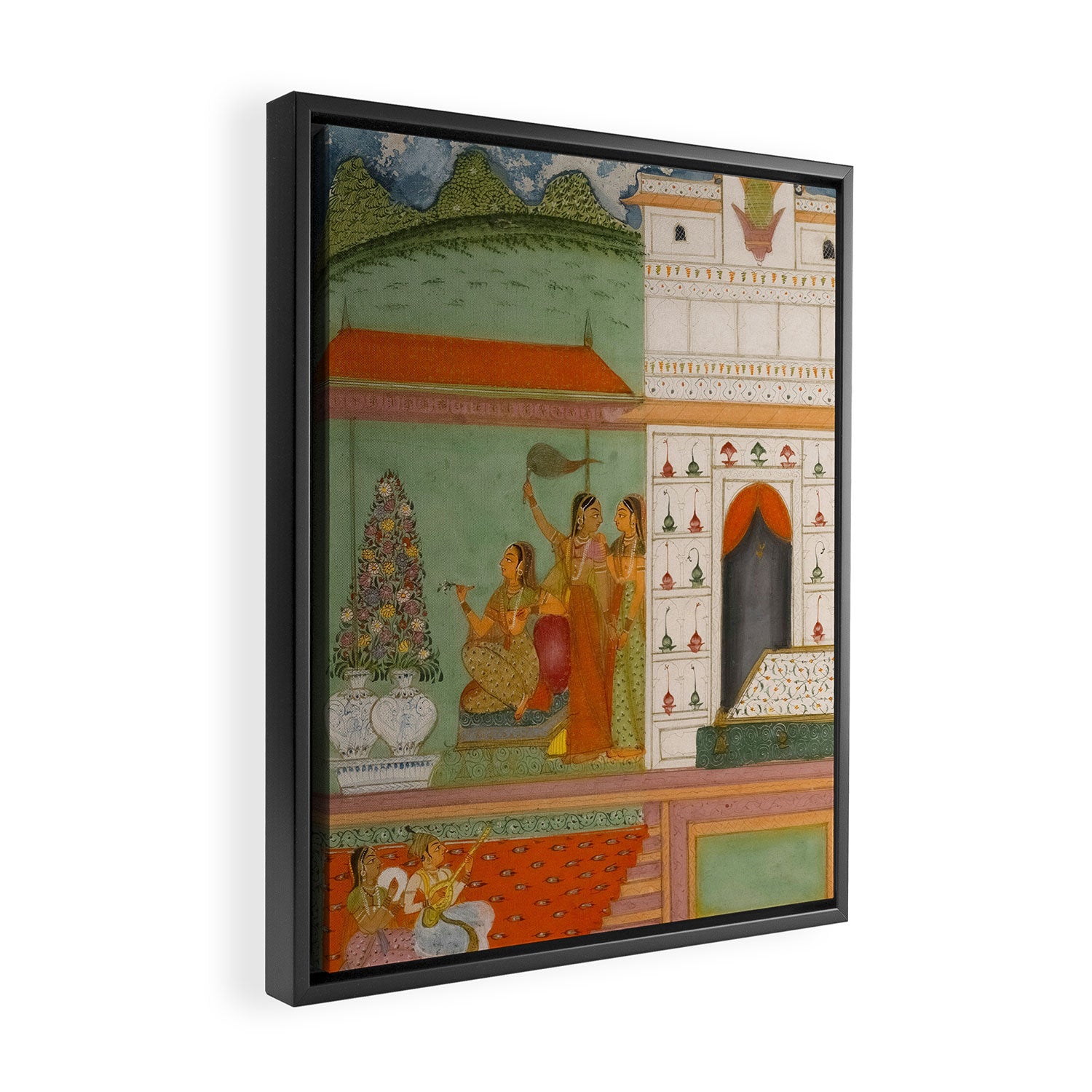 Title Ragini Gunakali, Page from a Jaipur Ragamala Set Place Rajasthan Indian Miniature Painting  Framed Canvas Print Gallery Image 2