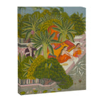 Title Royal Women Feeding Fish Place India Indian Miniature Painting  Canvas Print Gallery Image 6