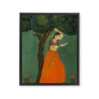 Title Woman Grasping Tree Branch Place India Indian Miniature Painting  Framed Canvas Print Gallery Image 6