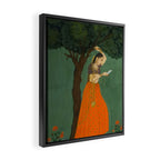 Title Woman Grasping Tree Branch Place India Indian Miniature Painting  Framed Canvas Print Gallery Image 2