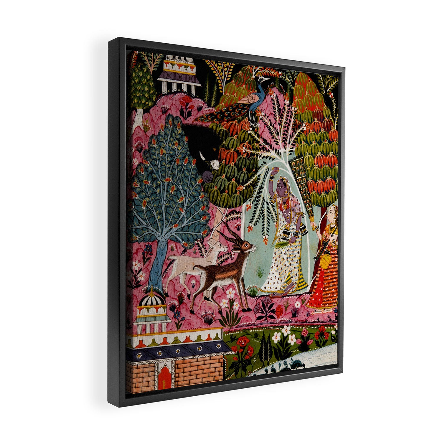 Todi Ragini Indian Painting Illustration Framed Canvas Print Gallery Image 2