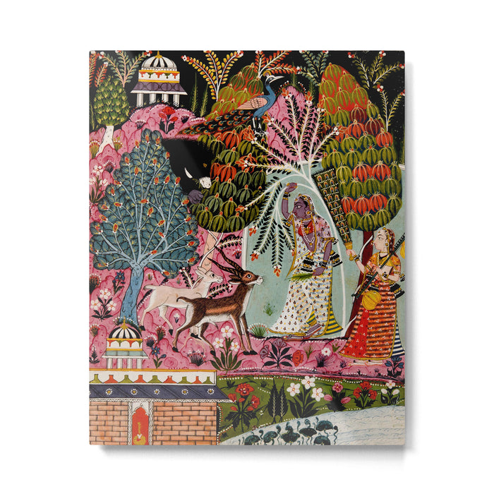 Todi Ragini Indian Painting Illustration Metal Print Gallery Image 1