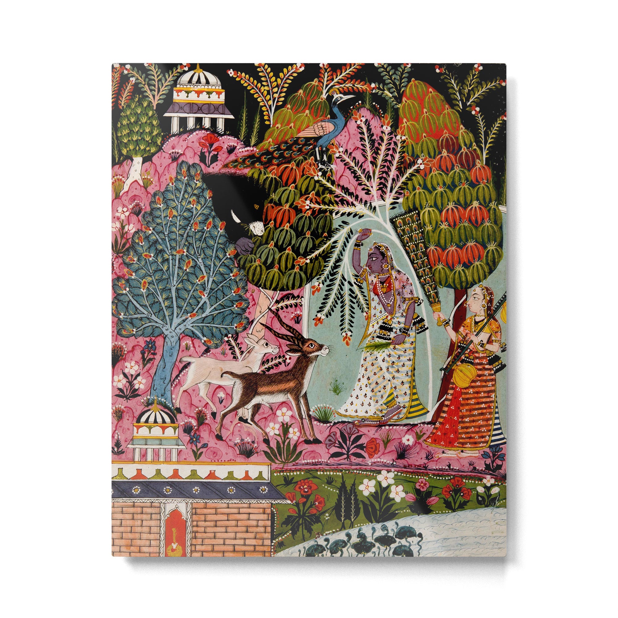 Todi Ragini Indian Painting Illustration Metal Print Gallery Image 4