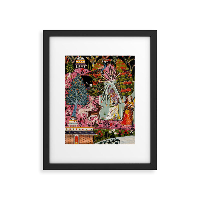 Todi Ragini Indian Painting Illustration Framed Art Print Gallery Image 4