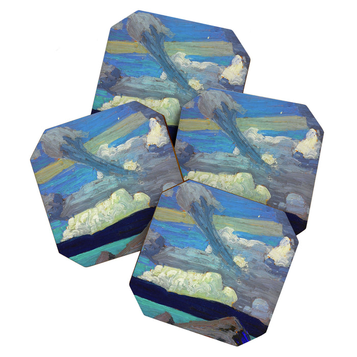 Tom Thomson Clouds ("The Zeppelins") 1915 Canadian Landscape Artist Coaster Gallery Image 1