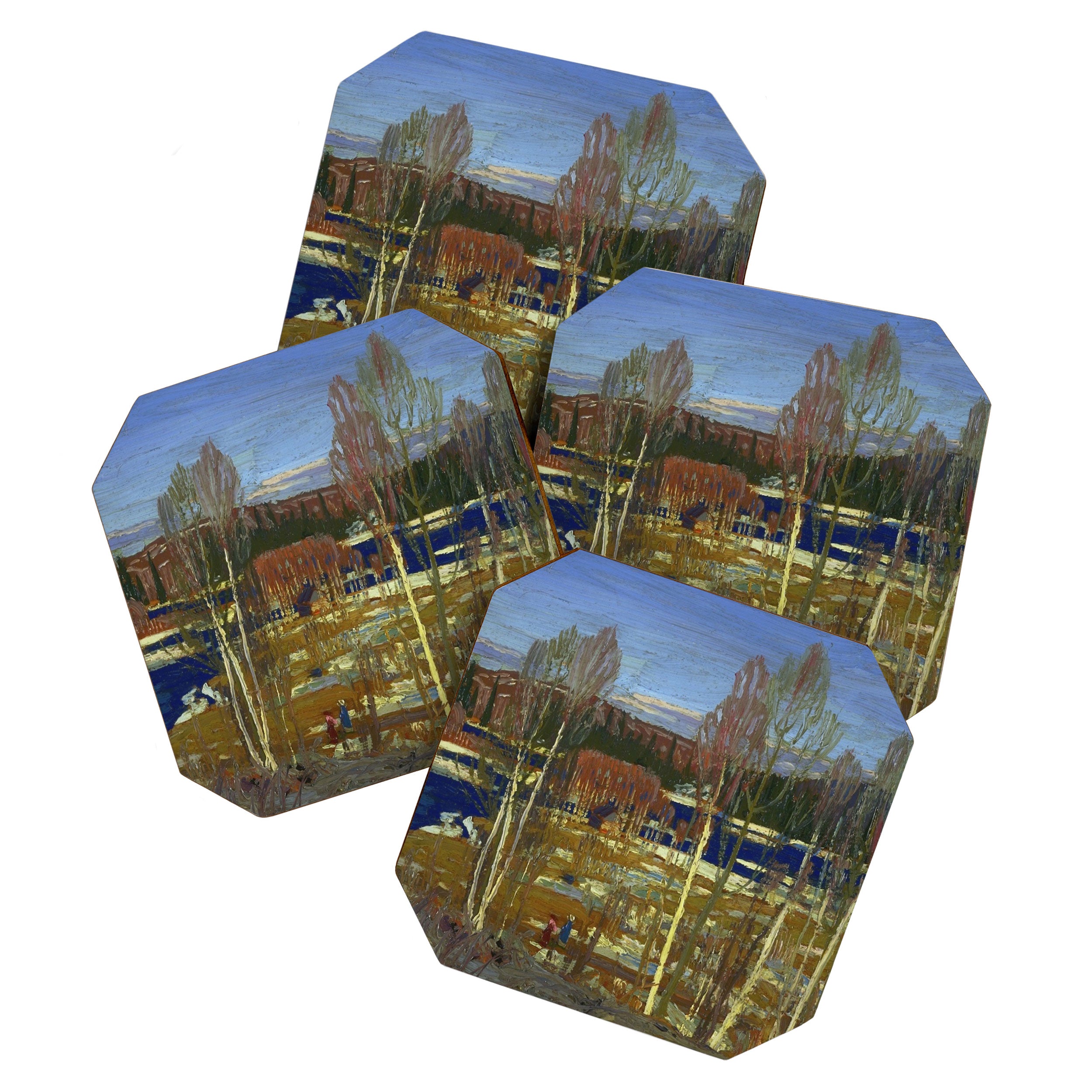 Tom Thomson Larry Dickson's Cabin 1917 Canadian Landscape Artist Coaster Gallery Image 1