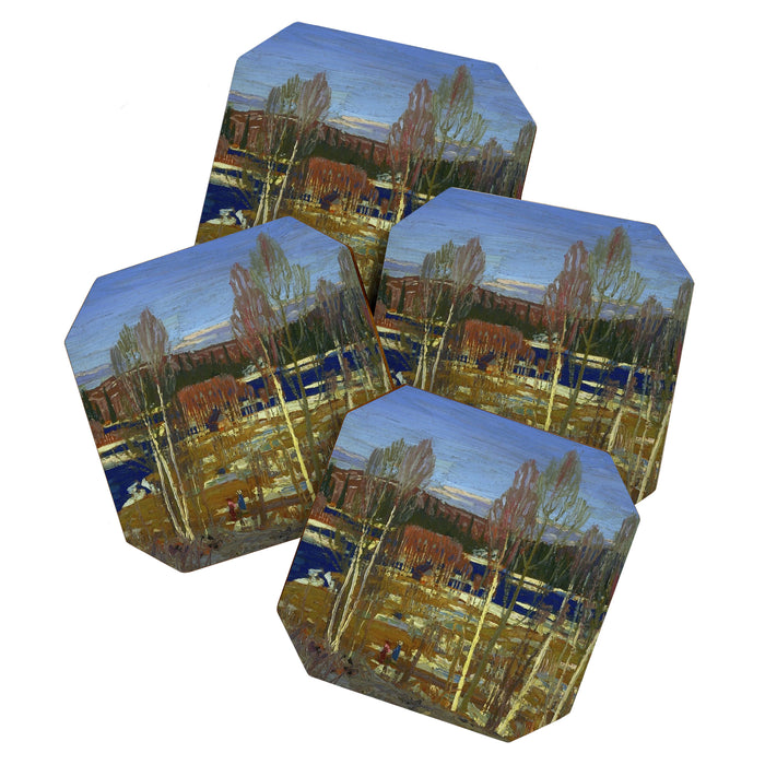 Tom Thomson Larry Dickson's Cabin 1917 Canadian Landscape Artist Coaster Gallery Image 1