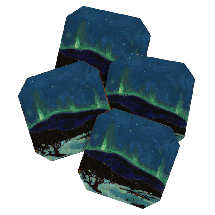 Tom Thomson Northern Lights Canadian Landscape Artist Coaster Gallery Image 1
