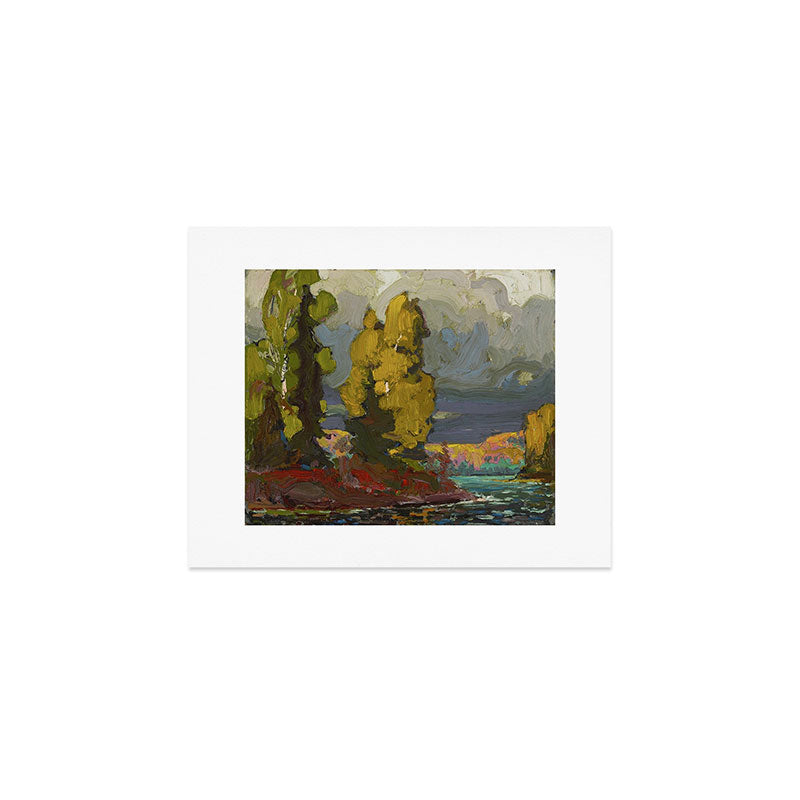 Tom Thomson Poplars by a Lake 1916 Canadian Landscape Artist Art Print Gallery Image 1