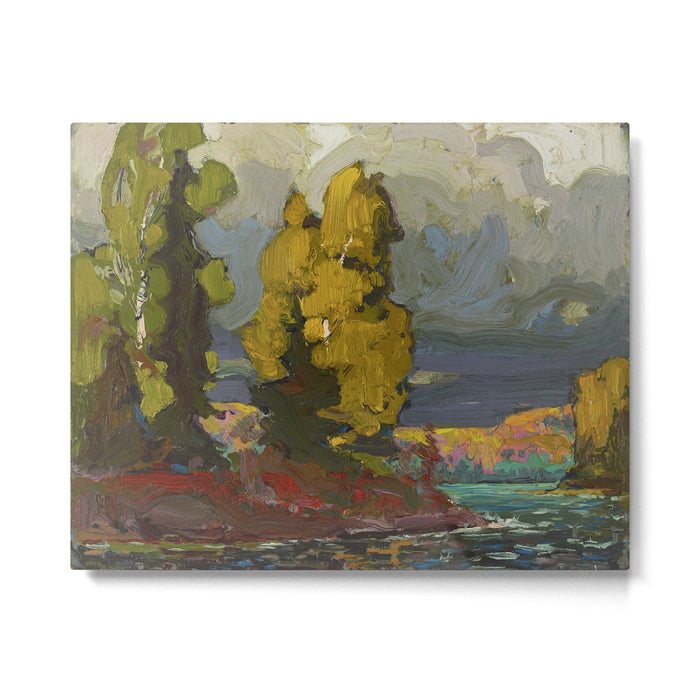 Tom Thomson Poplars by a Lake 1916 Canadian Landscape Artist Metal Print Gallery Image 1