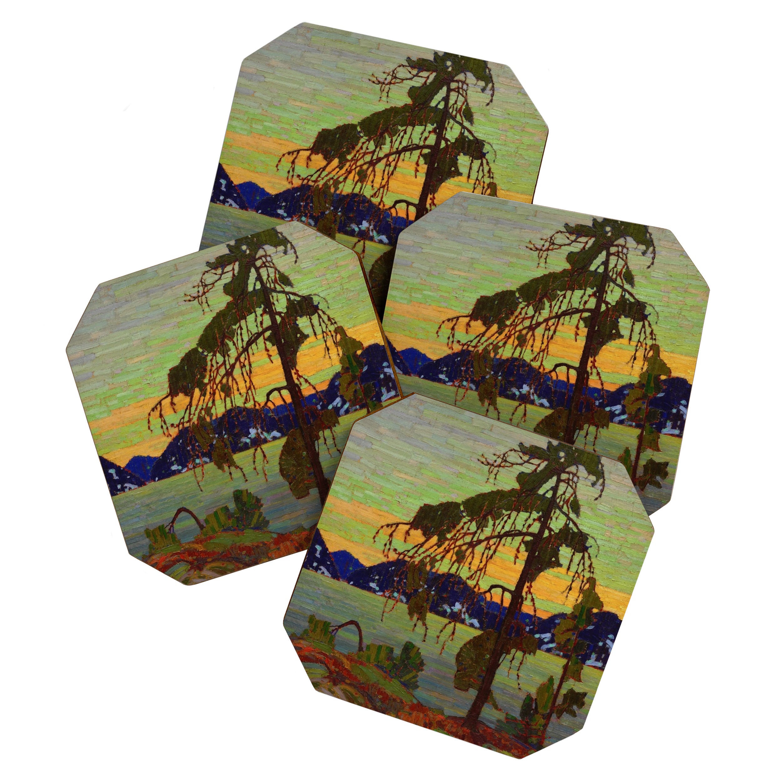 Tom Thomson The Jack Pine 1916-1917 Canadian Landscape Artist Coaster Gallery Image 1