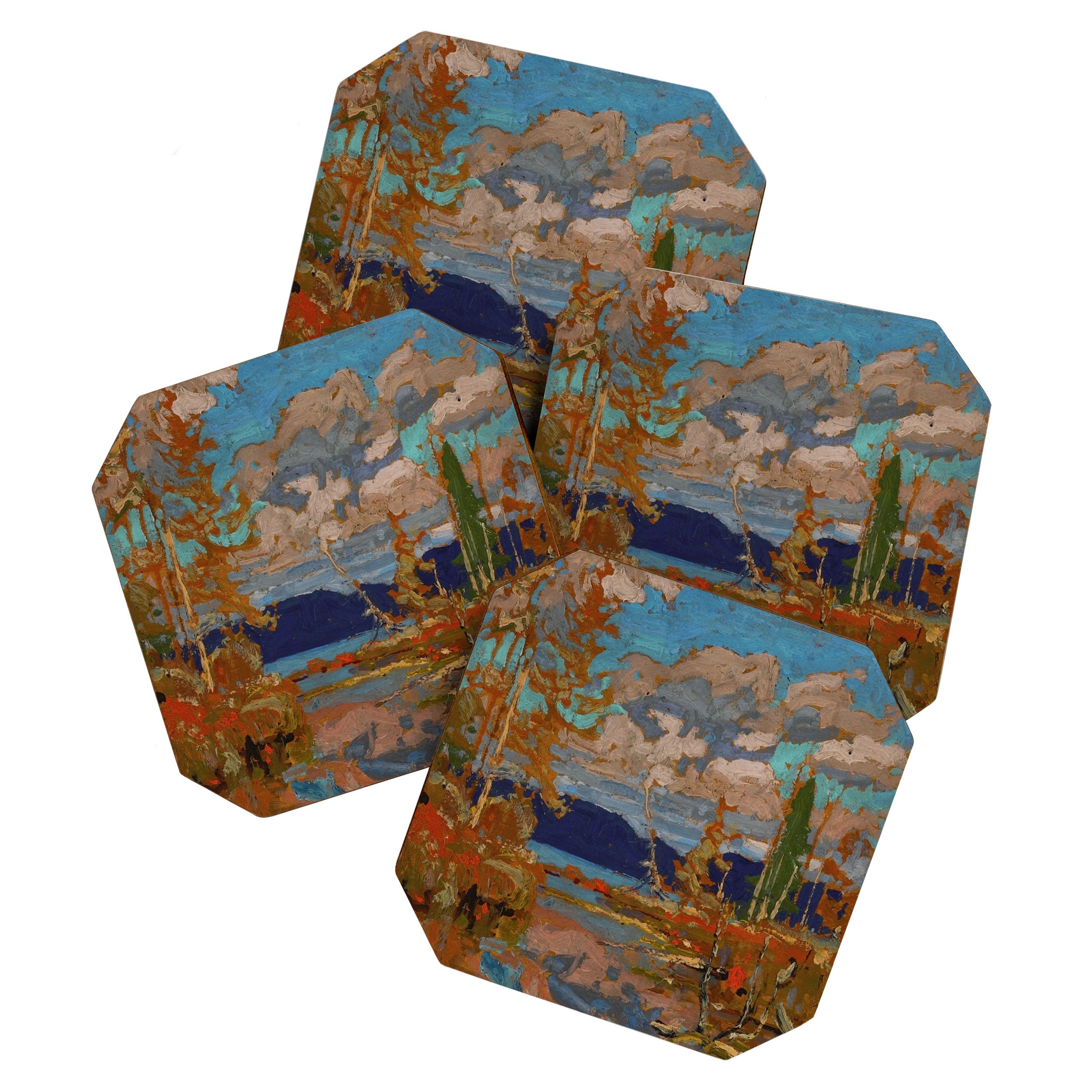 Tom Thomson The Lake, Bright Day 1916 Canadian Landscape Artist Coaster Gallery Image 1