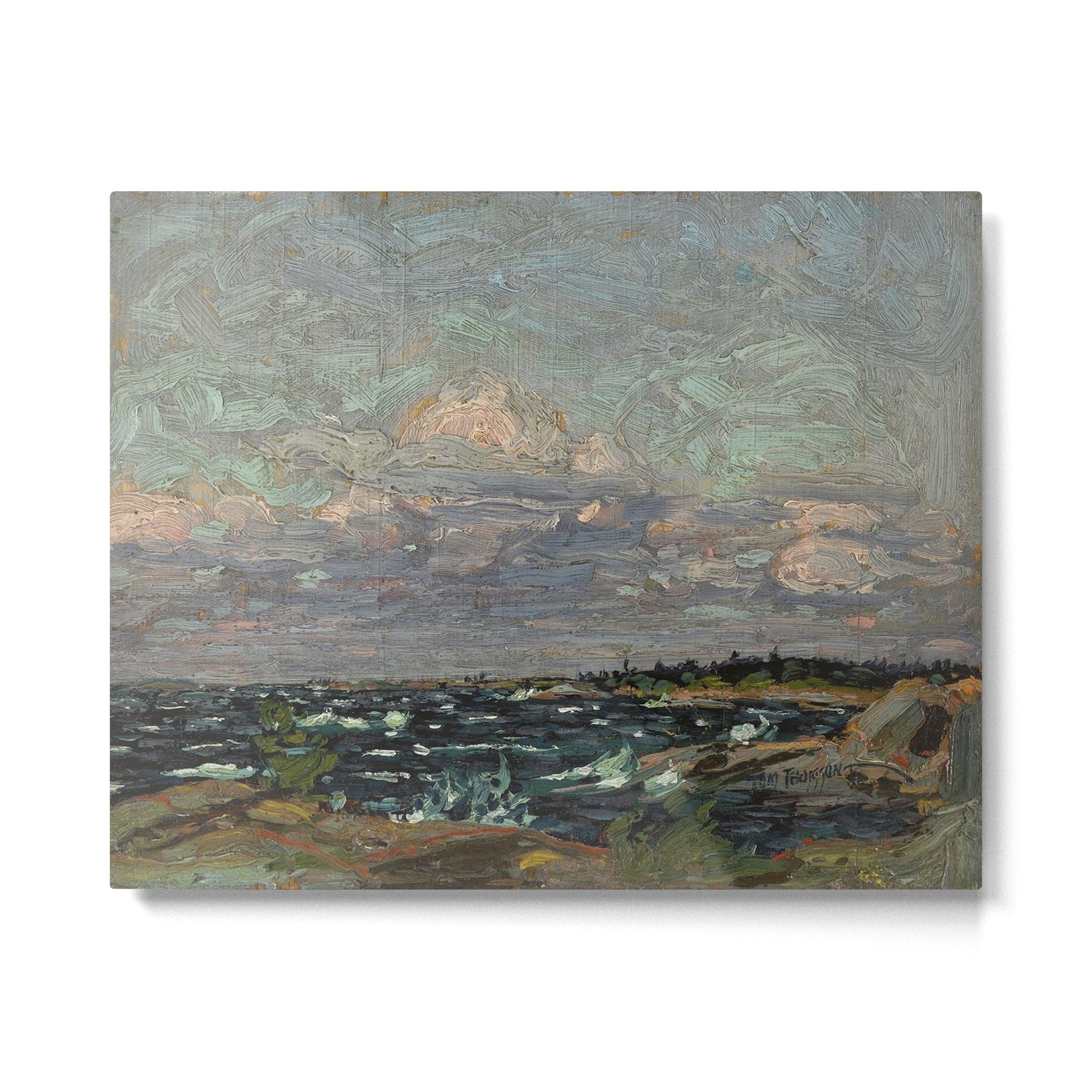 Tom Thomson Windy Day- Rough Weather in the Islands 1914. Canadian Landscape Artist Metal Print Gallery Image 4