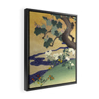 Tree and chrysanthemums by Kogyo Tsukioka Framed Canvas Print Gallery Image 2