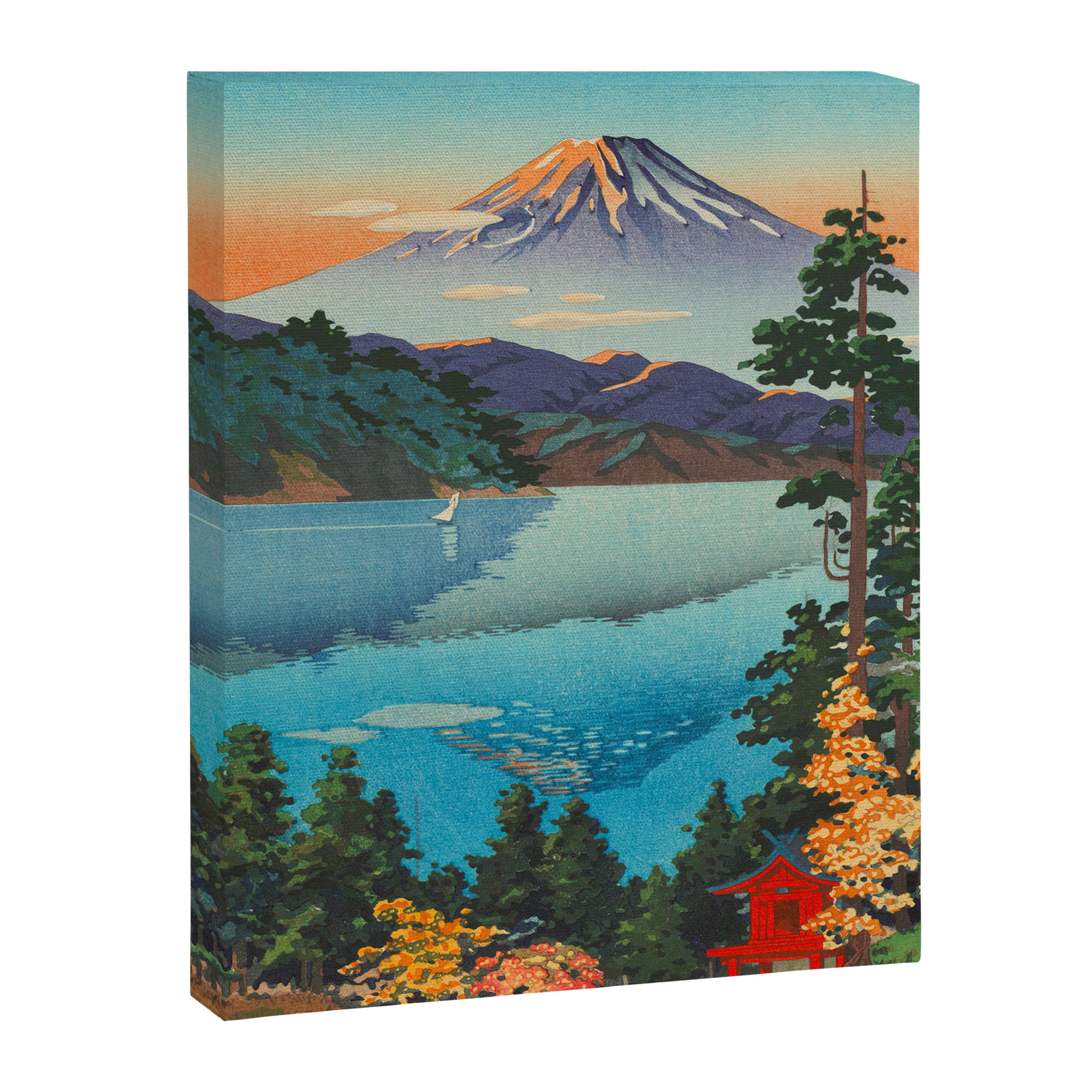Tsuchiya Koitsu Vintage Japanese Woodblock Print Fall Autumn Mount Fuji Canvas Print Gallery Image 6