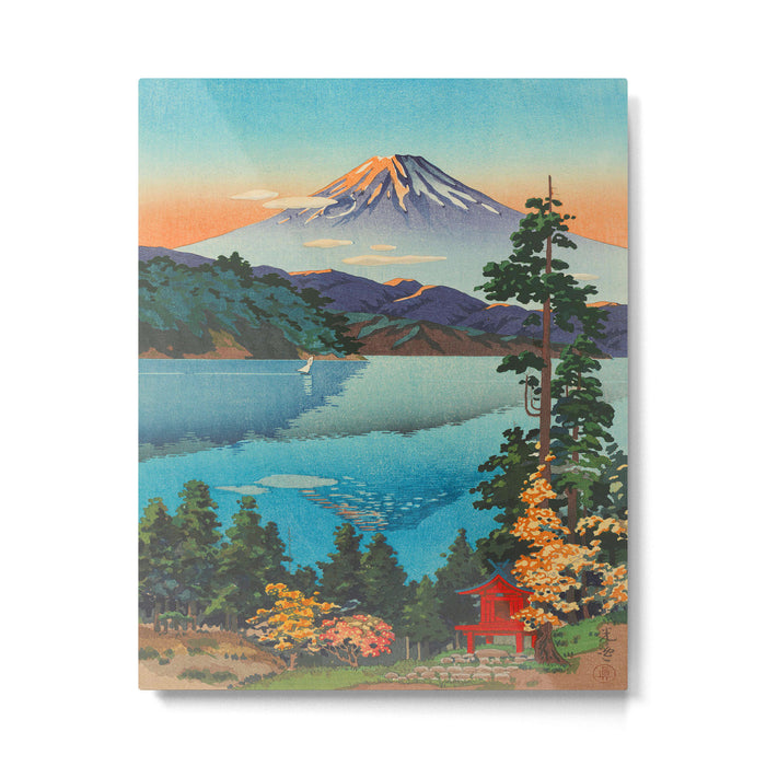 Tsuchiya Koitsu Vintage Japanese Woodblock Print Fall Autumn Mount Fuji Metal Print Gallery Image 1