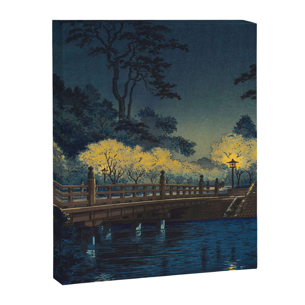 Tsuchiya Koitsu Vintage Japanese Woodblock Print Spring Blossom At Night t Canvas Print Gallery Image 6