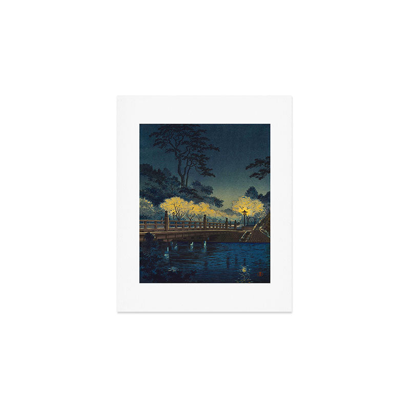 Tsuchiya Koitsu Vintage Japanese Woodblock Print Spring Blossom At Night t Art Print Gallery Image 1