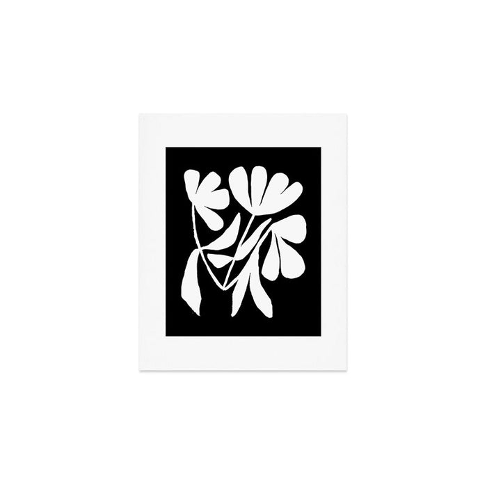 Tulip Fossil In Black  Art Print Gallery Image 1